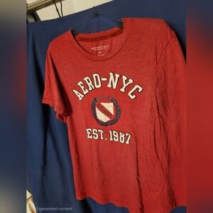 Aéropostale Aero-NYC Graphic Tee Kids Large Red EST 1987